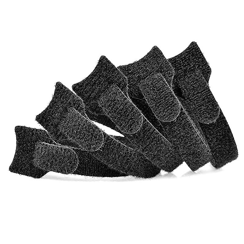 50 PCS Reusable Fastening Cable Ties, Microfiber Cloth 6-Inch Hook and Loop Cord Ties, Black