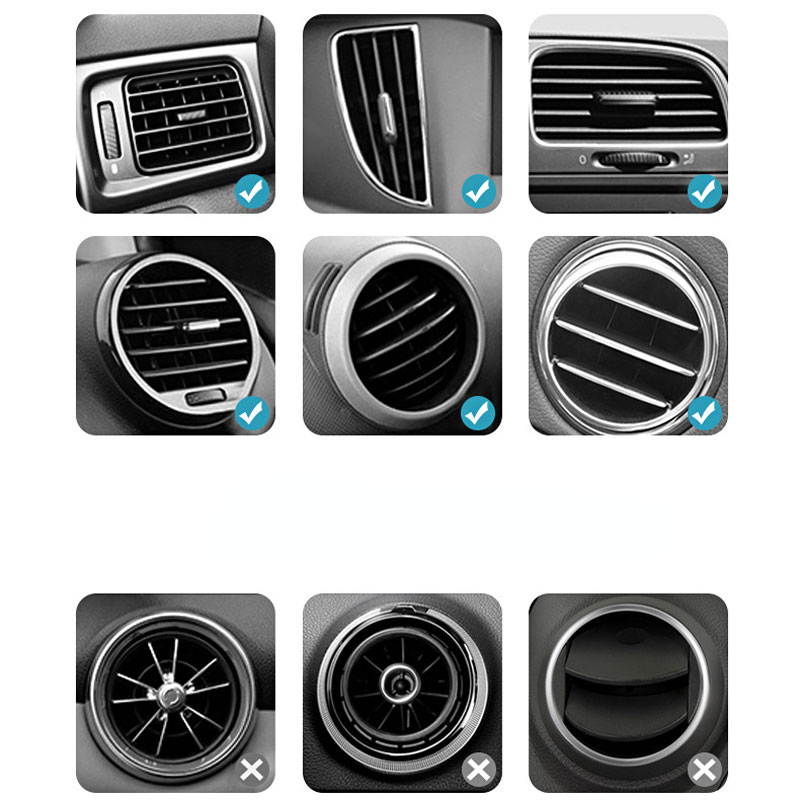 Auto Car Rotation Metal Bracket Non-slip Scratch-proof for 4-6.2 Inch Mobile Phone