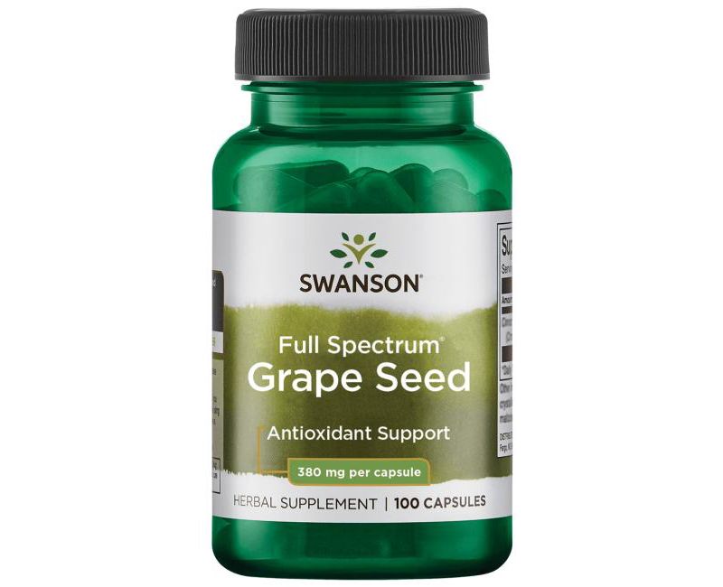 Swanson Grape Seed Capsules, 380 mg, 100 Count