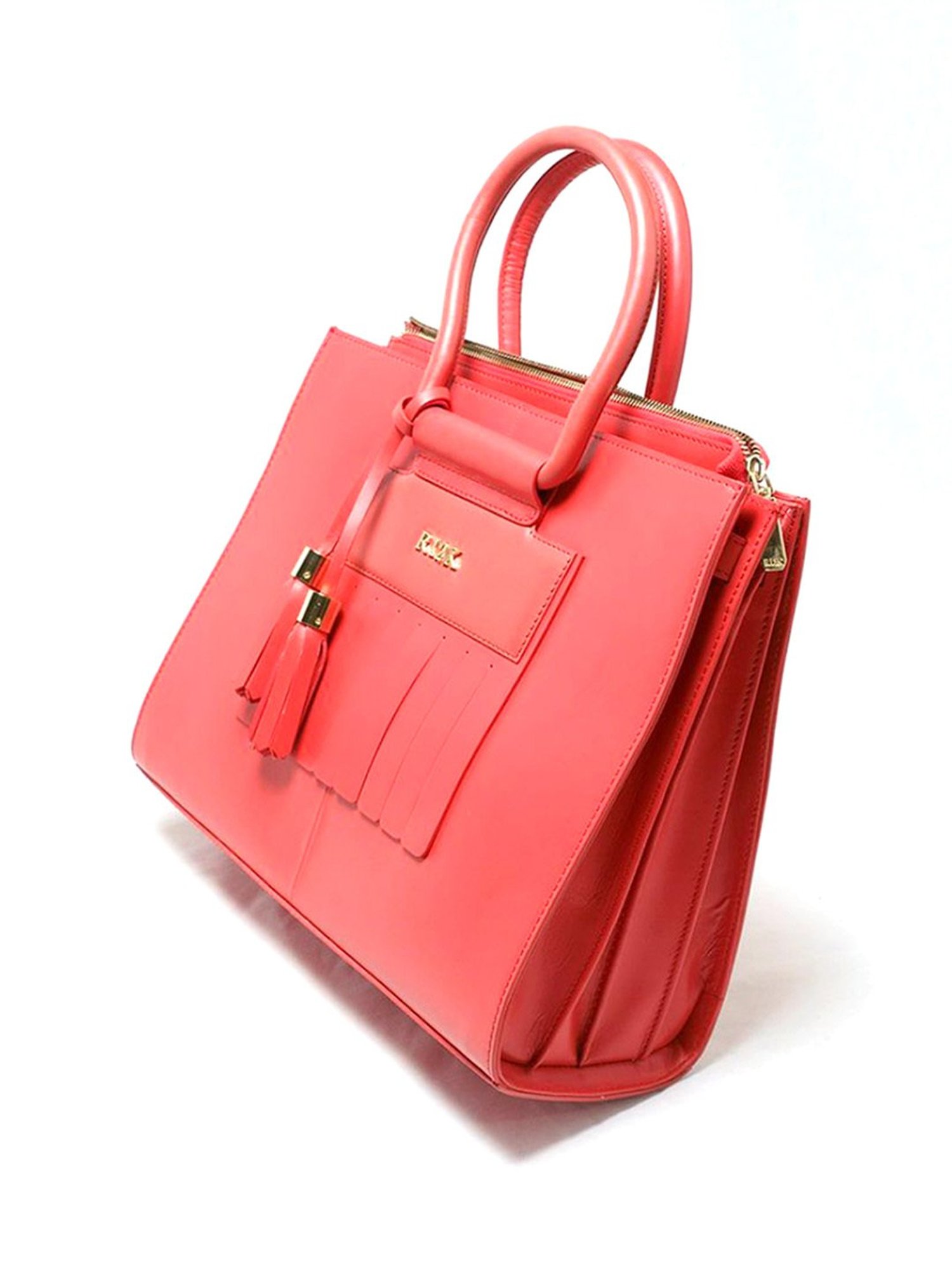 RI2K London Red Leather Large Satchel Handbag