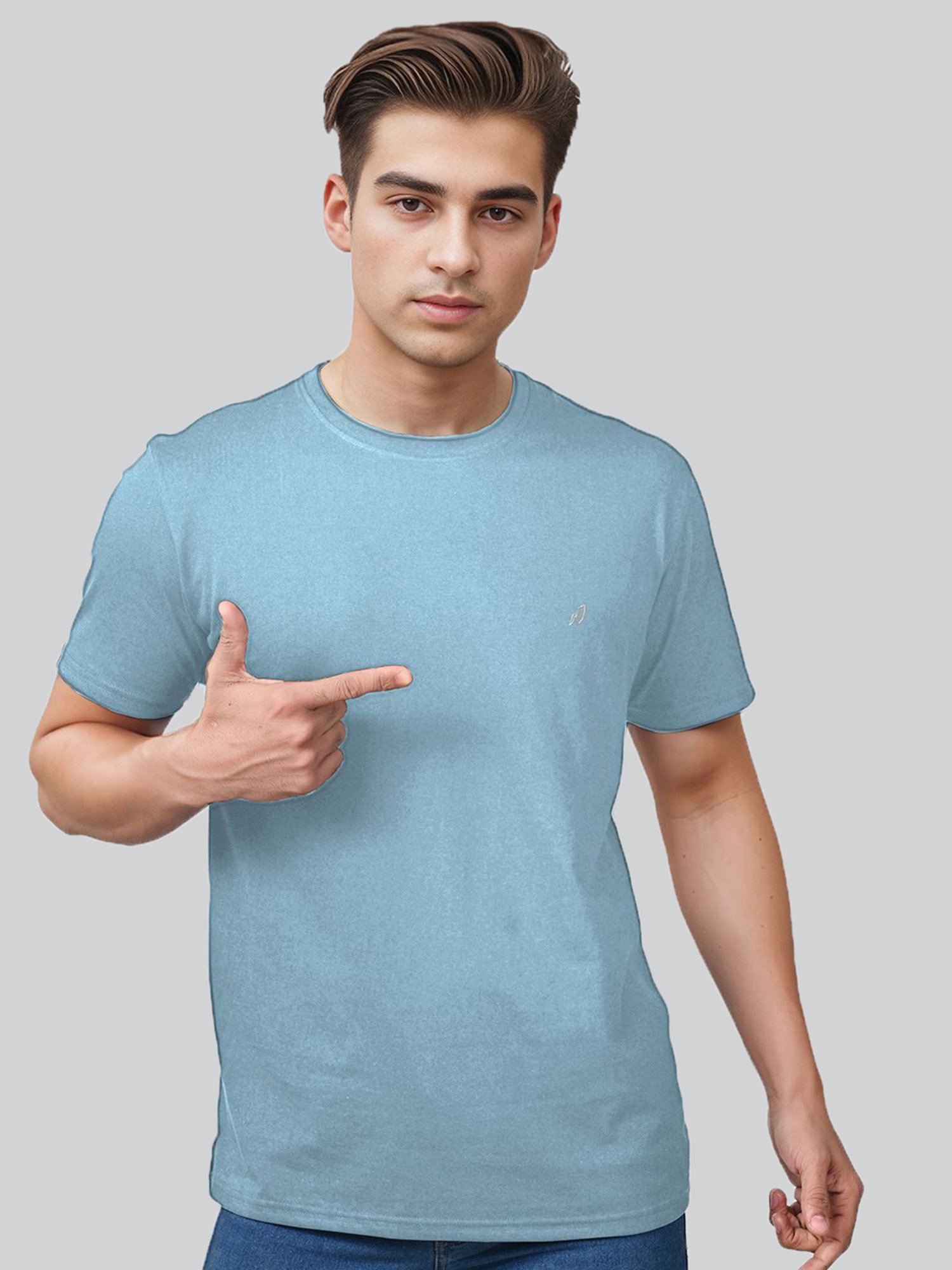 Lux Nitro Navy & Sky Regular Fit T-Shirt