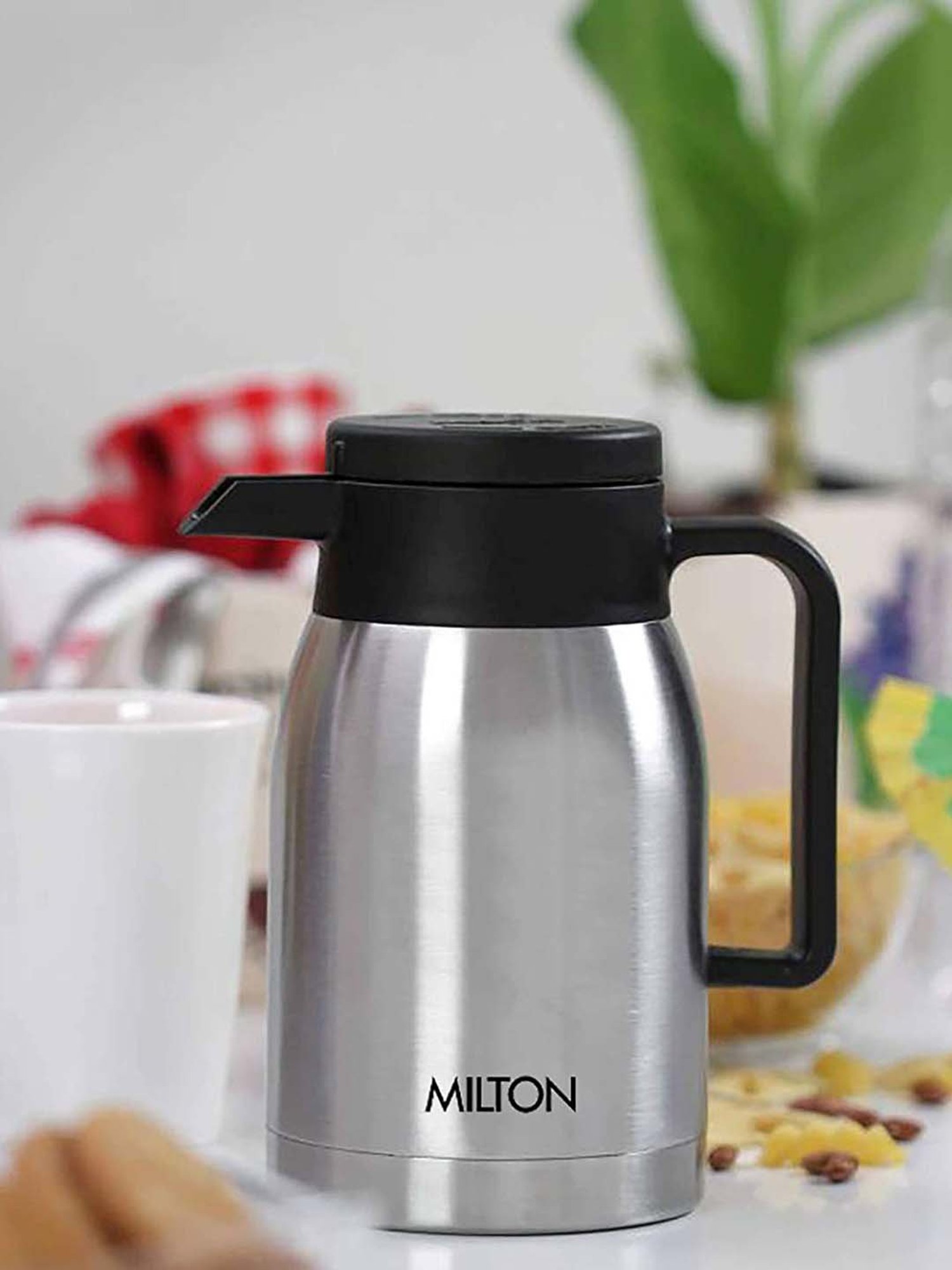 Milton Silver Stainless Steel Thermal Coffee Pot (500 ml) - Set of 1
