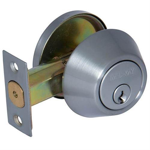 Em-D-Kay D30526 Dull Chrome Commercial Grade Single Cylinder Deadbolt With SC1 Keyway