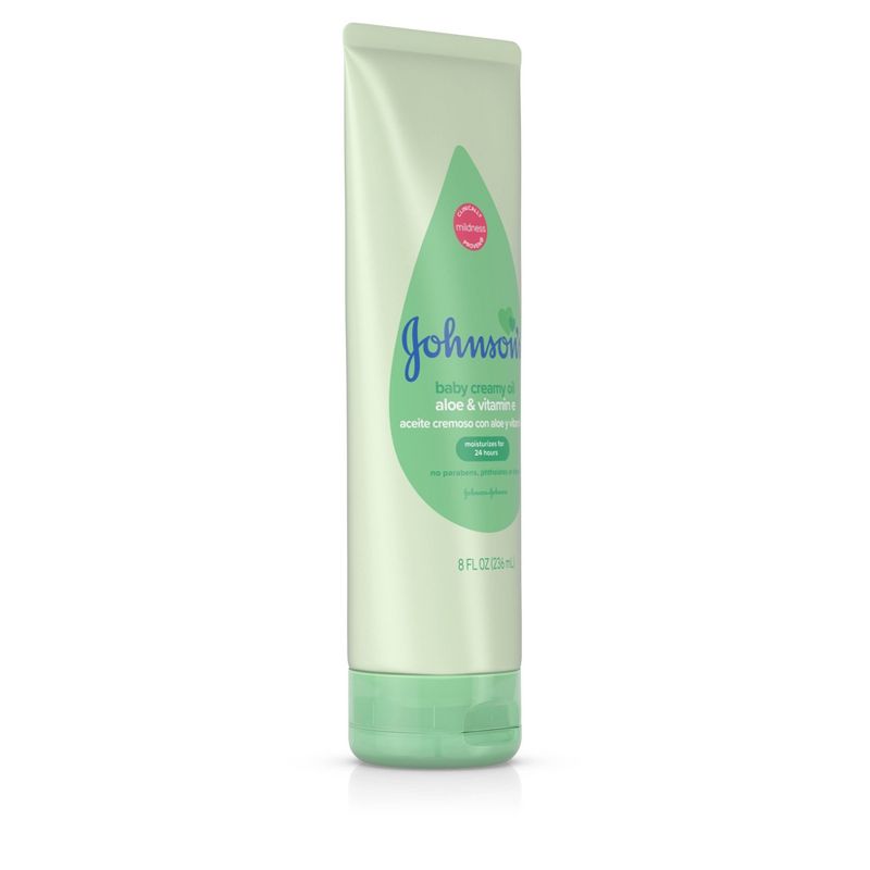 Johnson's Creamy Aloe & Vitamin E Oil - 8 fl oz