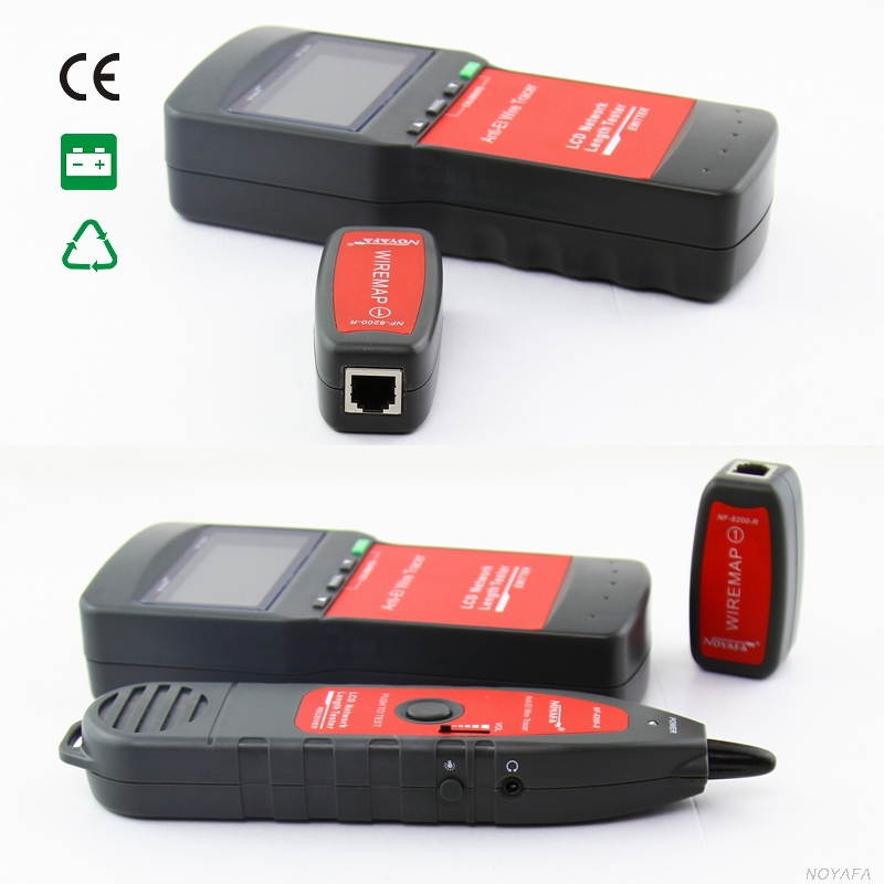 NF-8200 LCD Network LAN Cable Tester Cable Continuity Tester inspection Wire Tracker Anti-interference,LAN Network telephone cable tester RJ45 RJ11 Cable Continuity Tester inspec