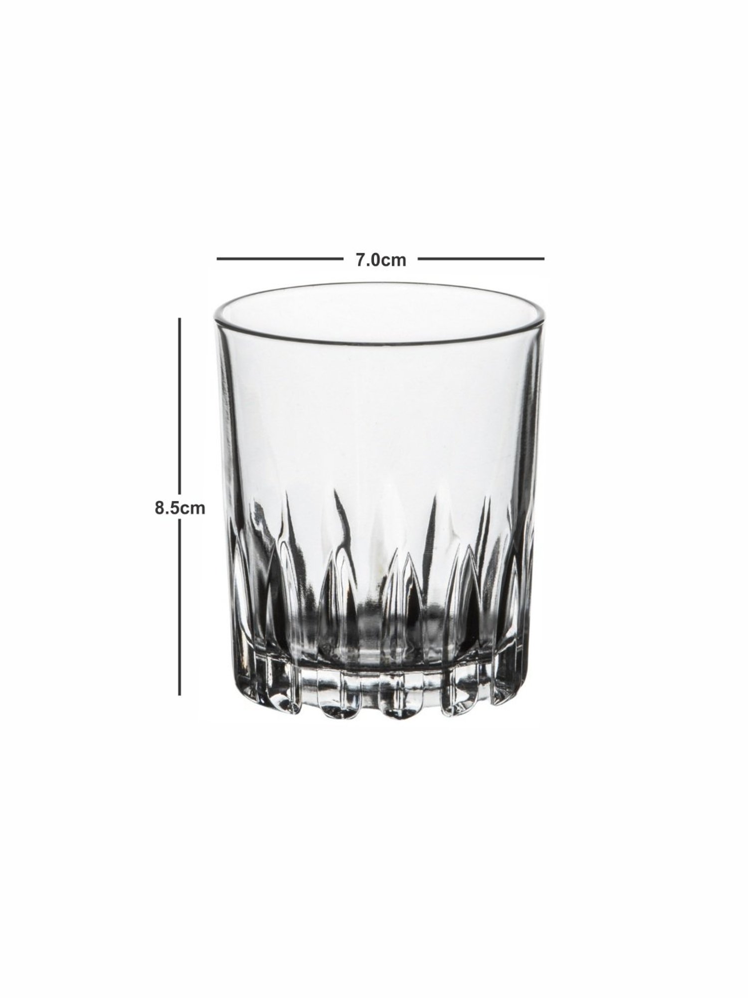 ROXX Transparent Glass Tumbler - Set of 6 (215ml)