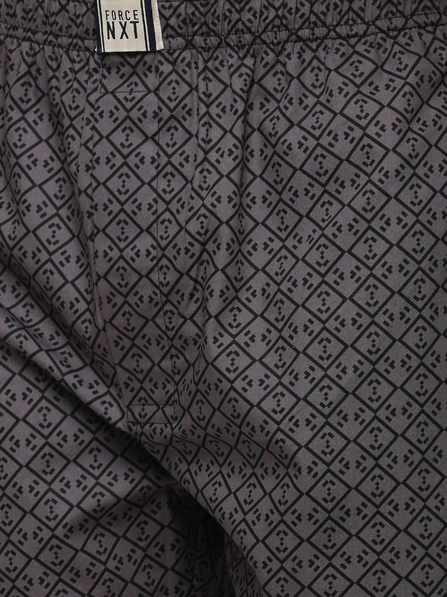 Force NXT Black Cotton Regular Fit Printed Boxers