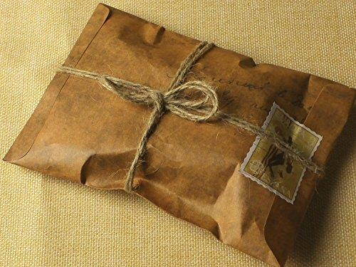 AWESON PARTY Vintage Brown Kraft Paper Envelopes Mini Craft Paper Envelopes for Wedding Thank You Greetings Cards Note Baby Showers Favors, 50pc