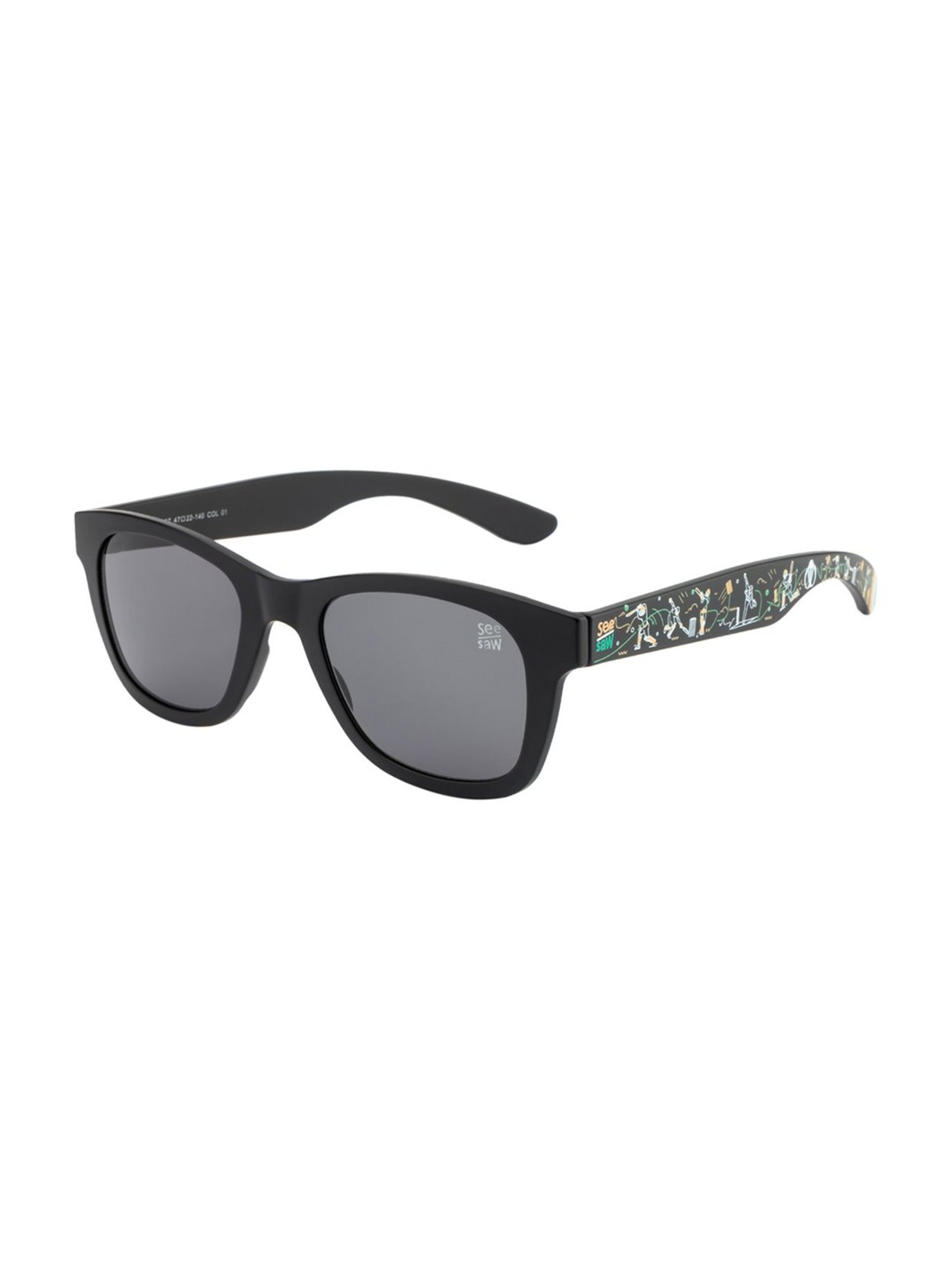 SeeSaw Light Grey Square Unisex Sunglasses