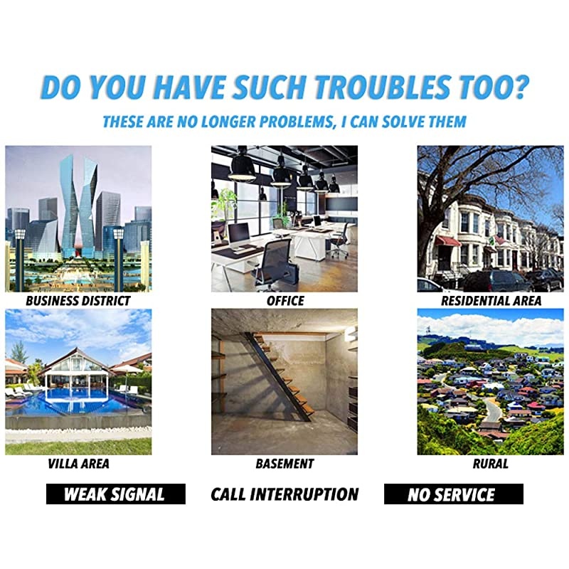 Signal Booster,  CDMA/3G 850/2100MHz 2G/3G Dual Band Dual LCD Display Mobile Phone Signal Booster Cell Phone Signal Repeater Signal Amplifier Set