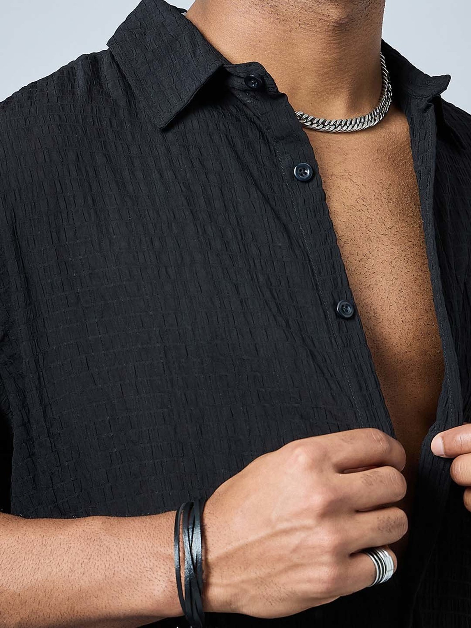 CHIMPAAANZEE Black Loose Fit Oversized Shirt