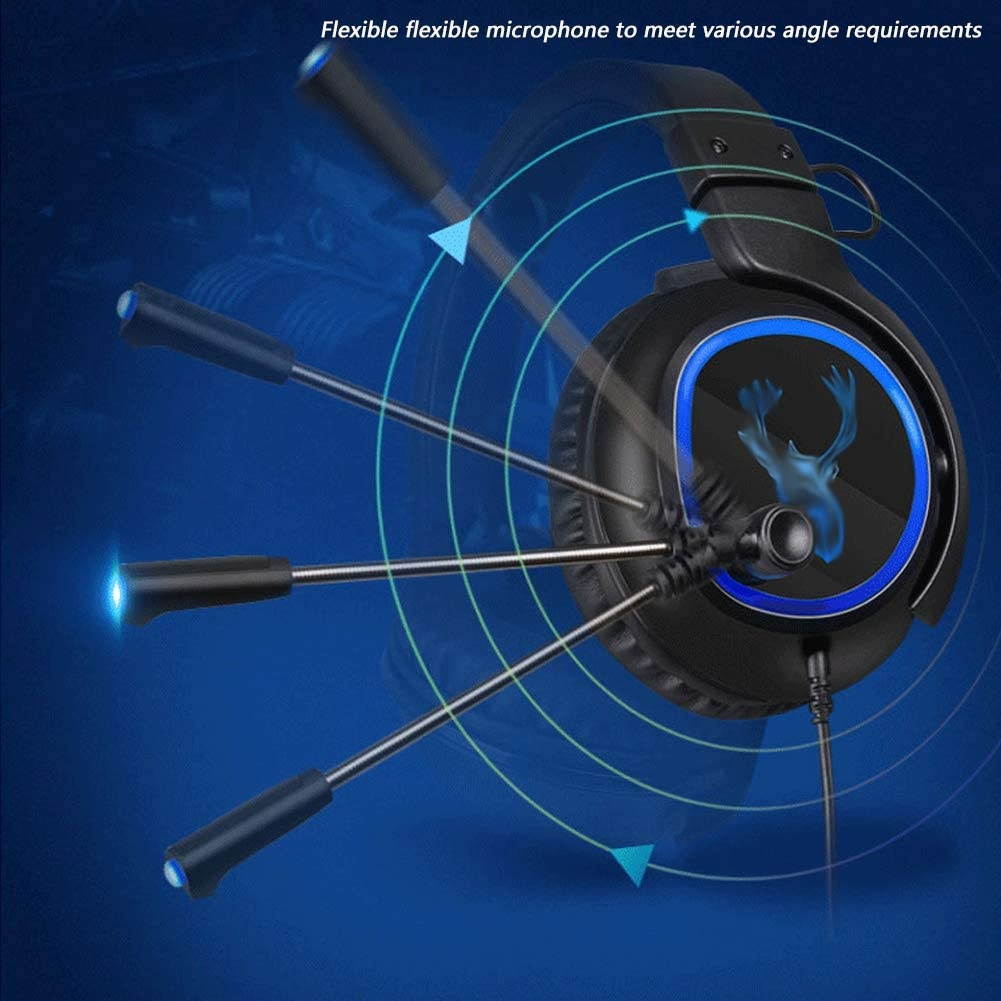 YYZLG R6 Eating Chicken Headphones Headset 7.1 Channel USB Computer Gaming Headset with Wheat Headset