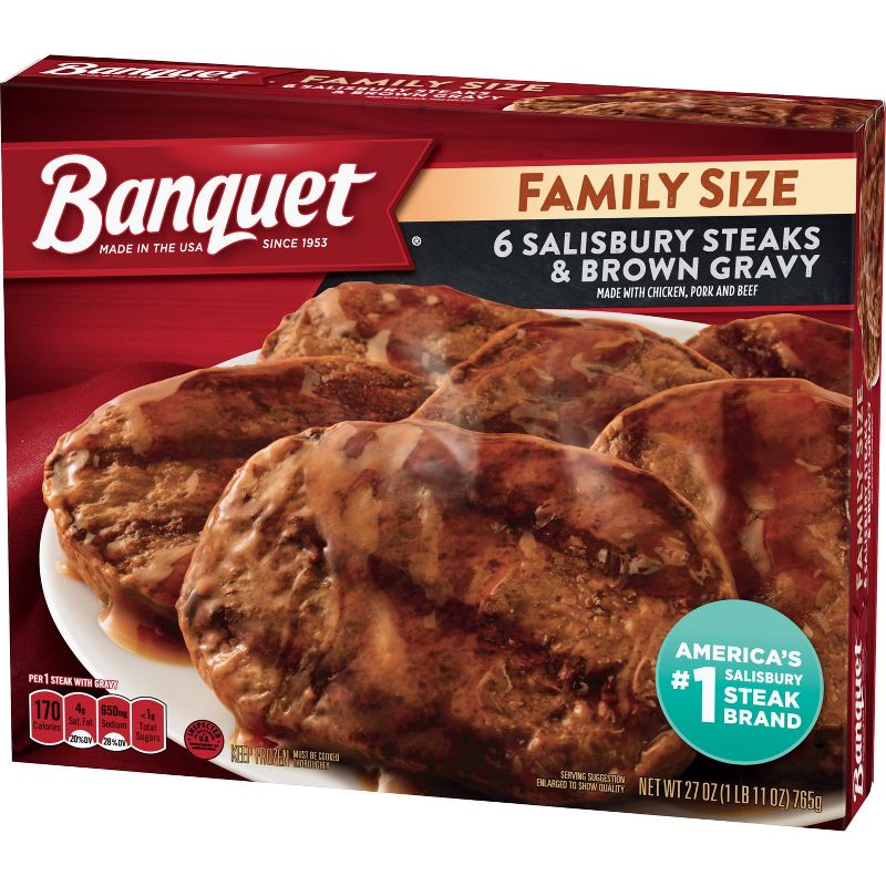 Banquet Frozen Family Size Salisbury Steak - 27oz