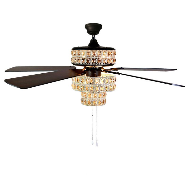 52" Casa Vieja Modern Rustic 3 Blade Ceiling Fan with Remote Brushed Nickel Natural Wood House Bedroom Living Room Home Kitchen