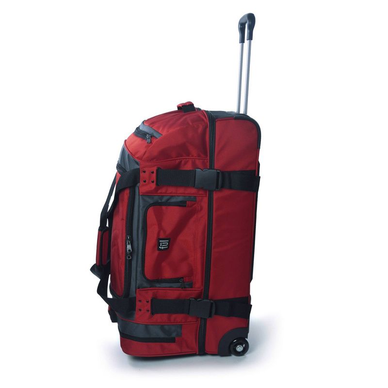 FUL Rig 30" Rolling Duffel Bag - Red/Gray