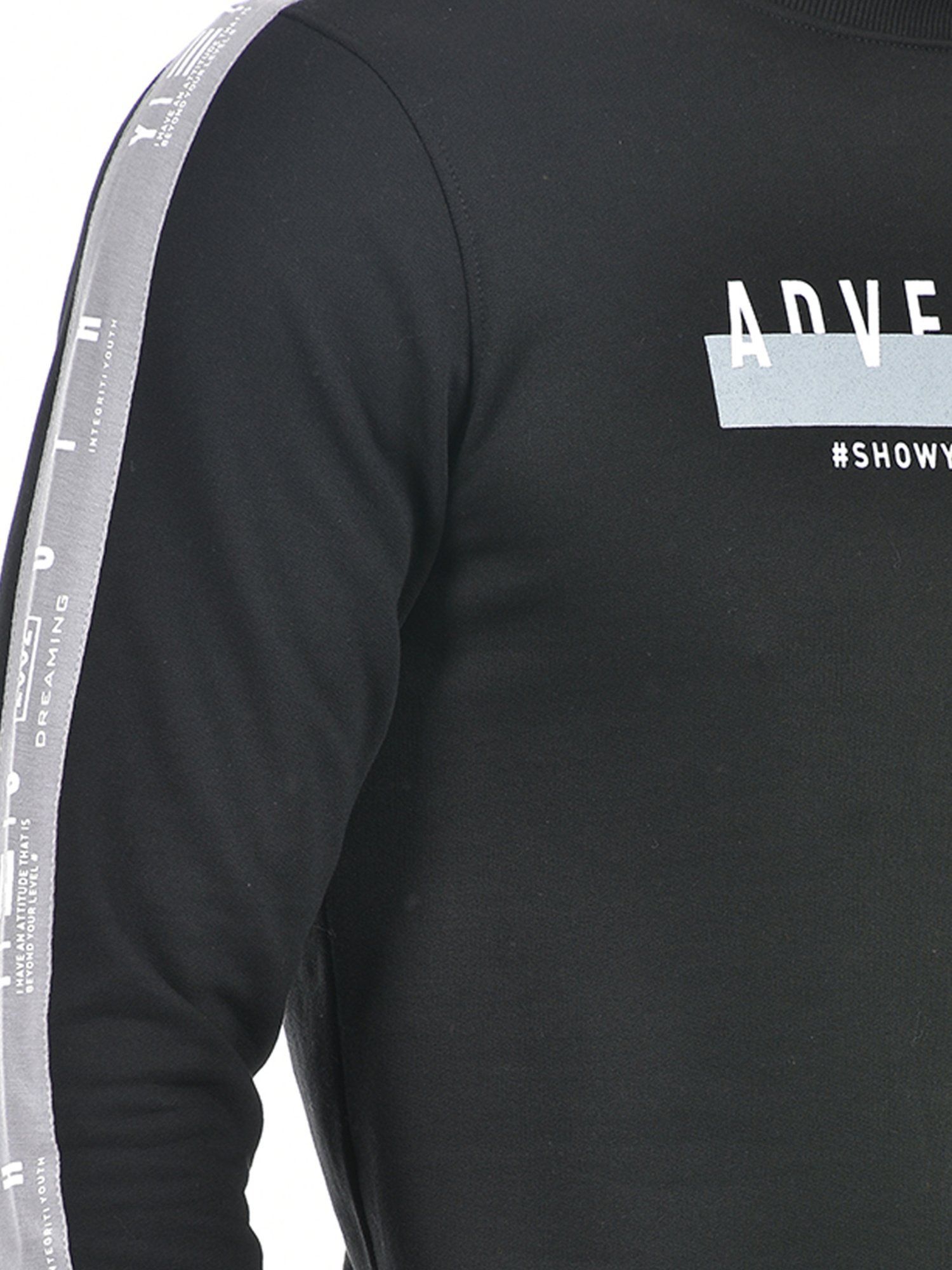 Integriti Black Regular Fit Printed Sweatshirt