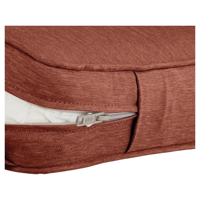 Montlake Fadesafe Rectangular Patio Dining Seat Cushion Set - Heather Henna Red - Classic Accessories