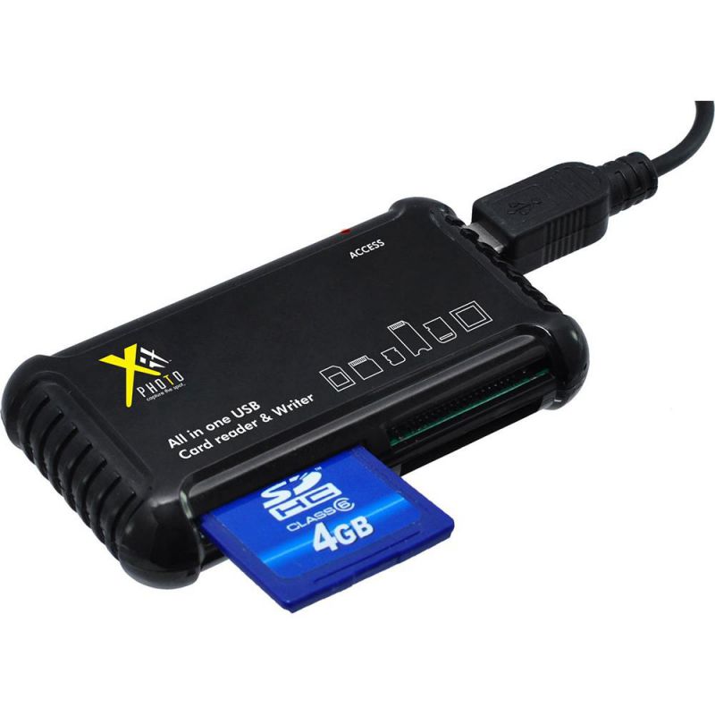 Xit All-in-1 High Speed Memory Card Reader/Writer for SD/SDHC Micro SD & More #XTALLCR1