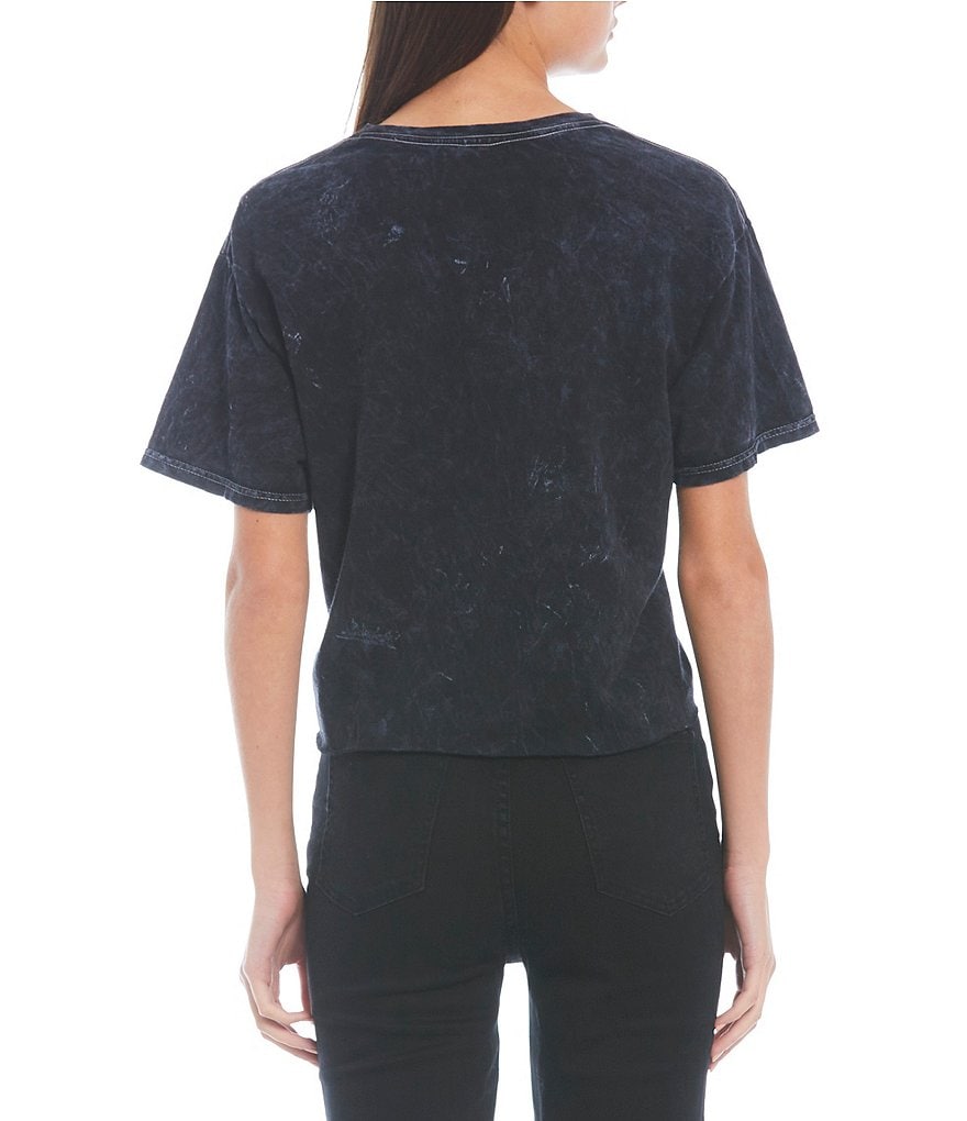 Junk Food The Beatles Mineral Wash Cropped Graphic Tee