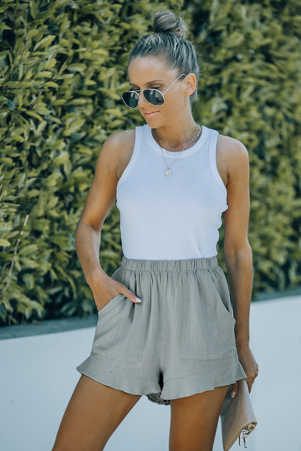 KENDALL + KYLIE Pink Floral Print Shorts