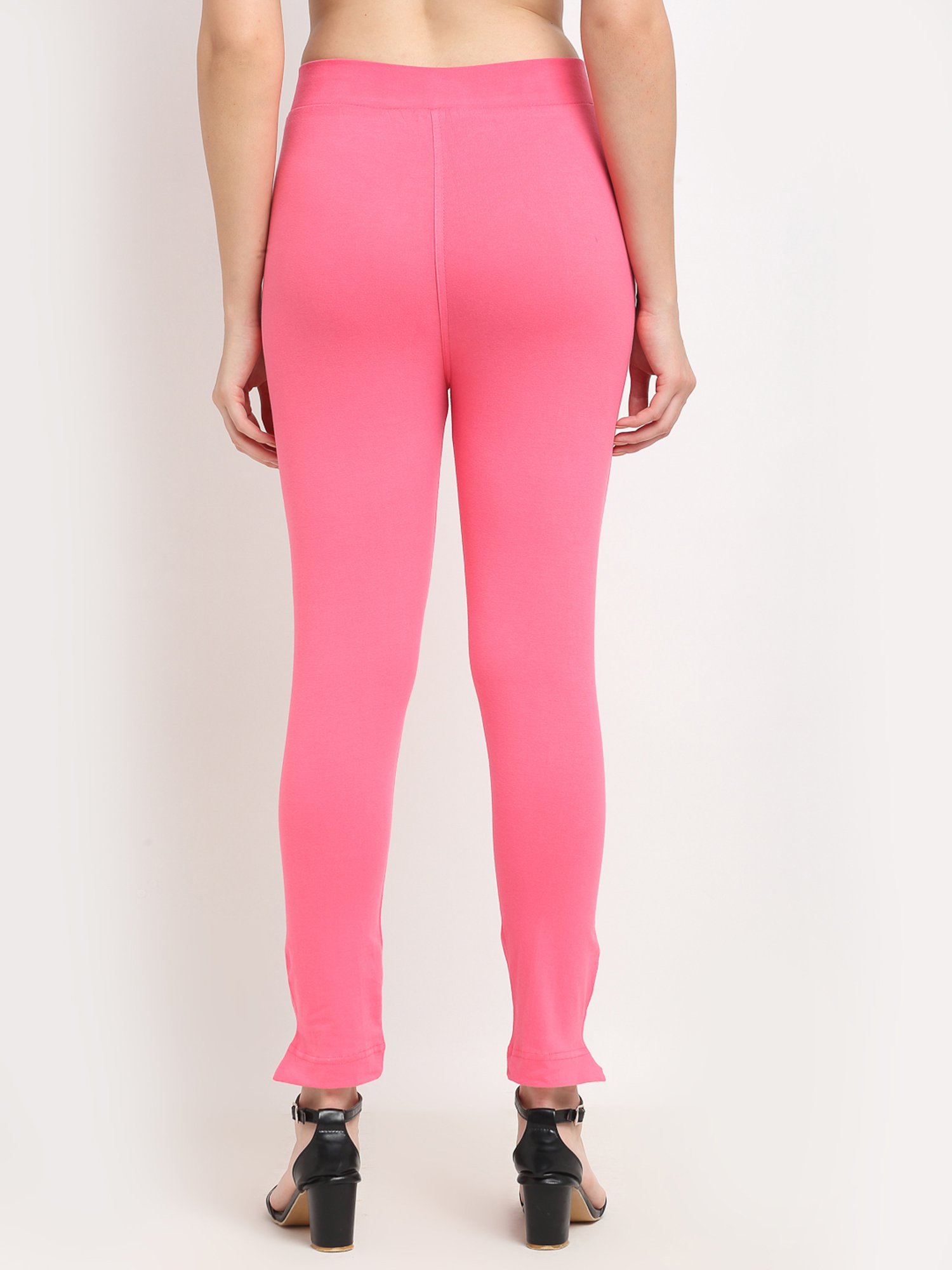 TAG 7 Pink & Green Cotton Pants - Pack Of 2