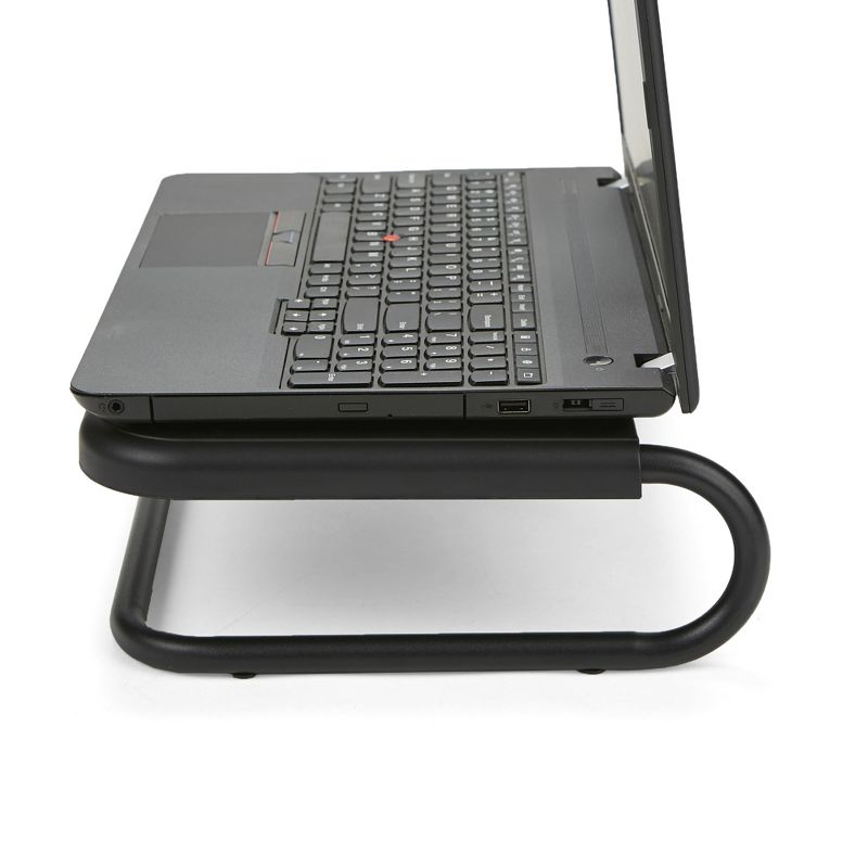 Mind Reader Metal Monitor Stand Riser, Holds 40lbs, 2 Pack, Black