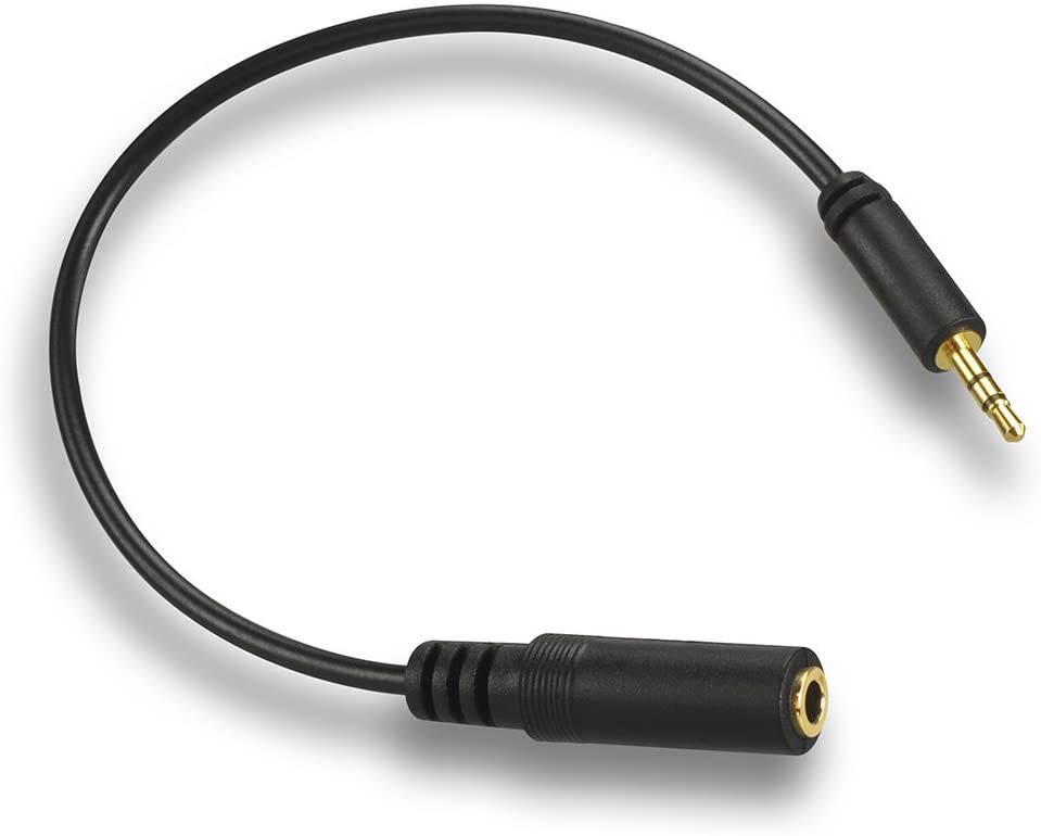 2.5mm Male to 3.5mm Female Stereo Jack Cable Adapter