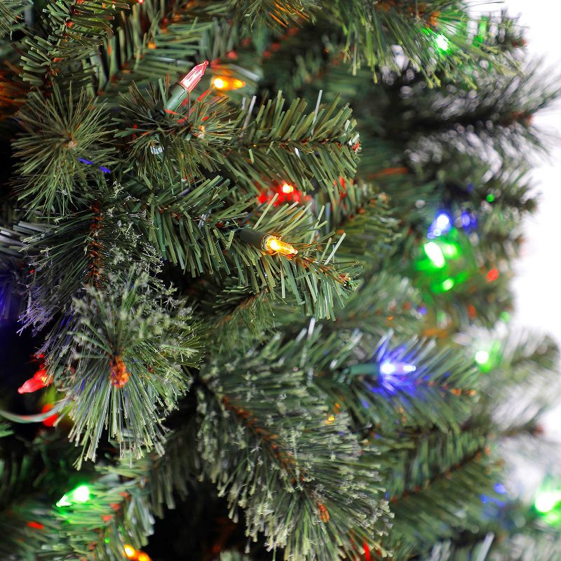 Home Heritage 7' Cascade Cashmere Quick Set Christmas Tree and Changing Lights