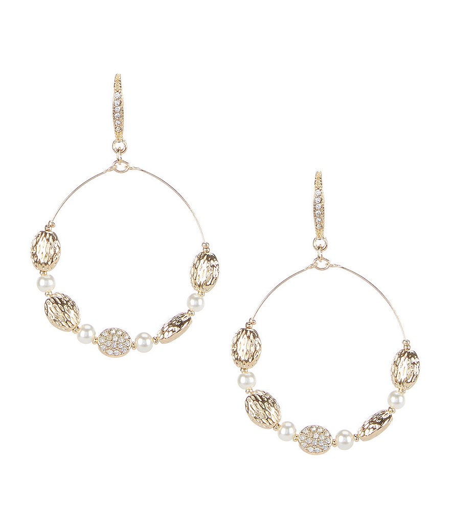 Gemma Layne Textured Glitz Hoop Earrings