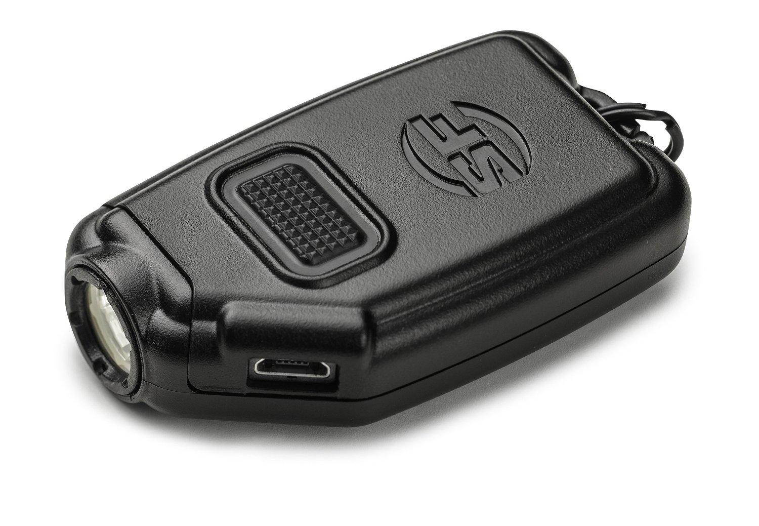 SureFire Sidekick 300-Lumen Ultra-Compact Triple-Output Keychain Light, Black