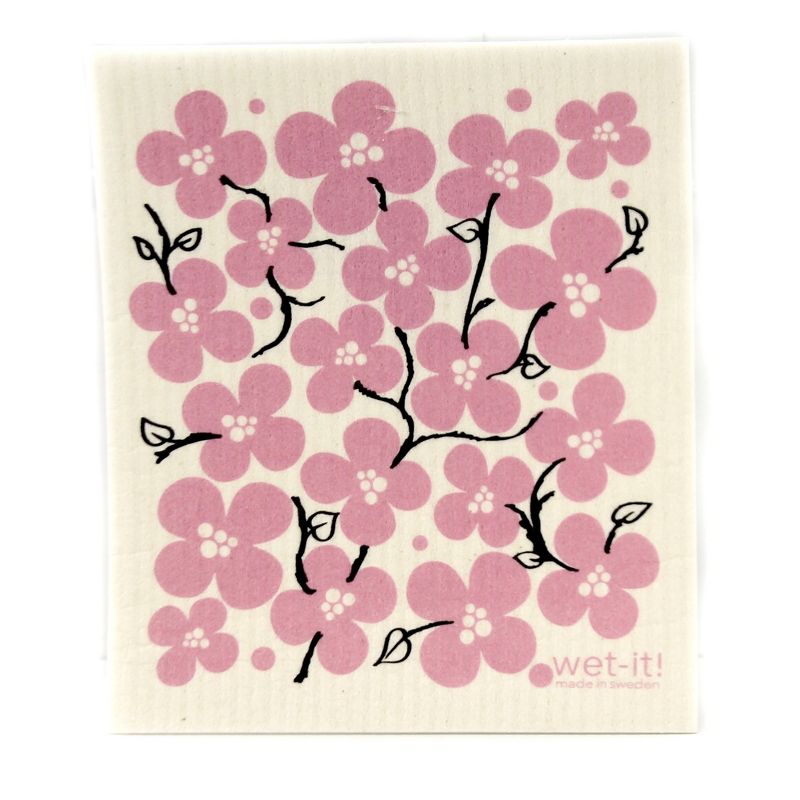 Swedish Dish Cloth 7.75" Spring Flowers Set Absorbent Cleaning Cloth Rabbit Tree  -  Dish Cloth