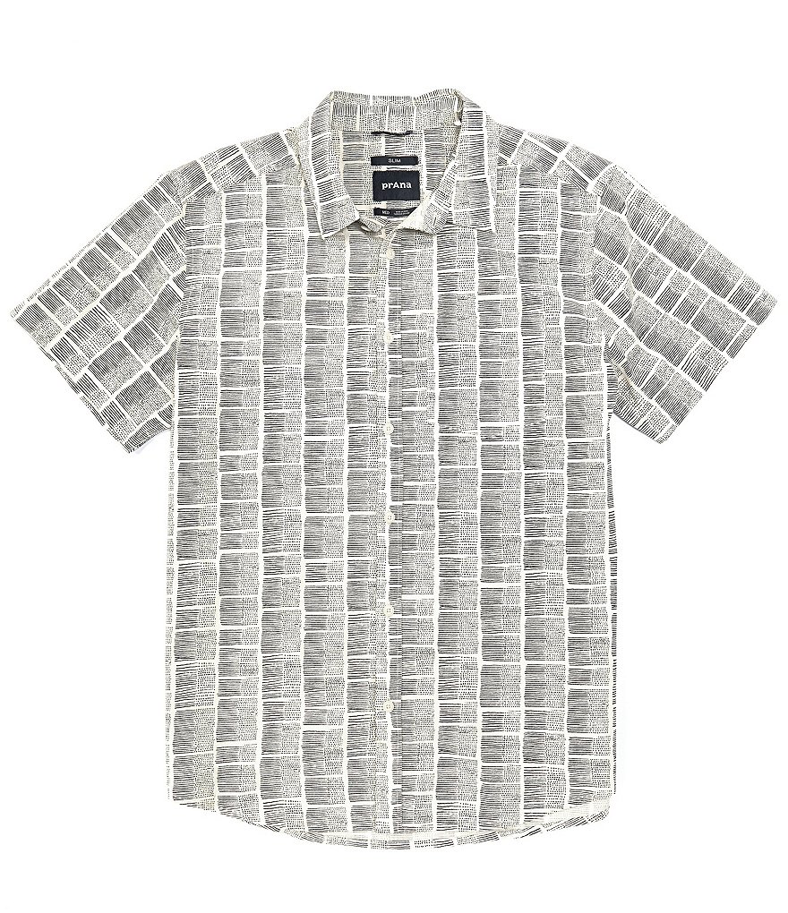 Prana Slim-Fit Roots Studio Short-Sleeve Organic Materials Woven Shirt