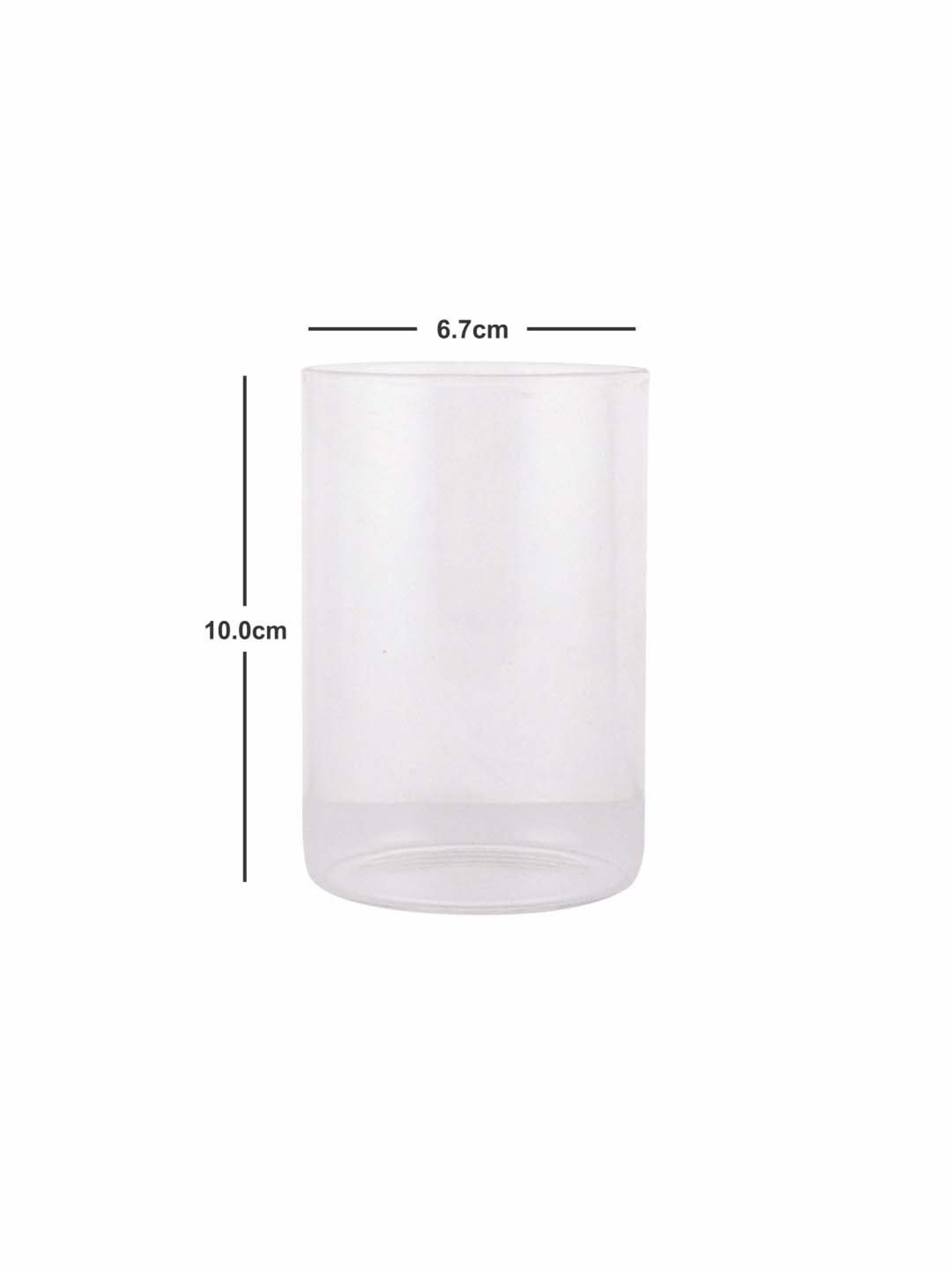 ROXX Transparent Glass Drinking Glasses (300 ml) - Set of 6