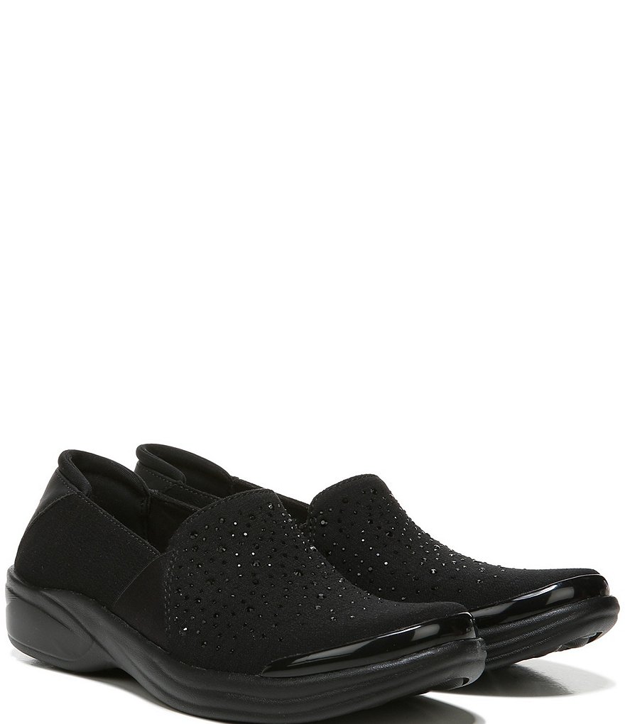 Bzees Poppyseed Rhinestone Slip-On Mesh Washable Shoes