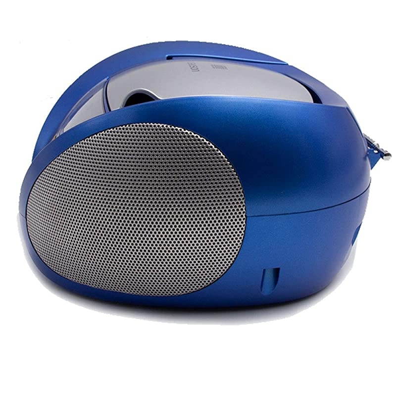 CP546 Portable Stereo Boombox CD Player with Radio | USB MP3 Player | Boombox with Cd Player Mp3 | Portable Radio CDPlayer Stereo with USB | Aux Linein Headphone Jack Blue