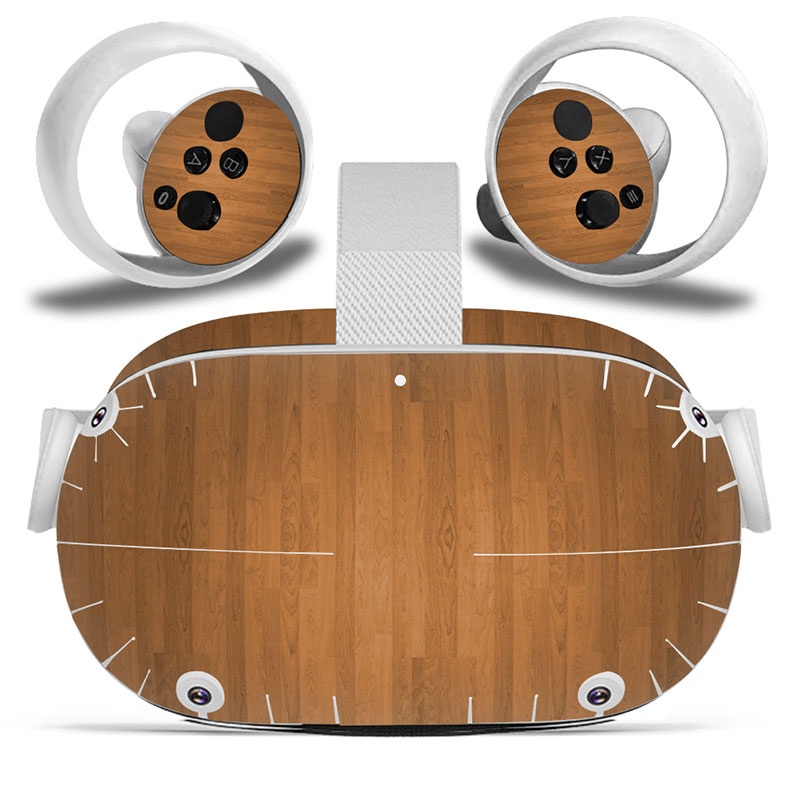 Amify Vinyl Skin Sticker for Oculus Quest 2 VR Headset Controller PVC Decals Cute Cartoon Wrap Cover for Oculus Quest 2 Accessories