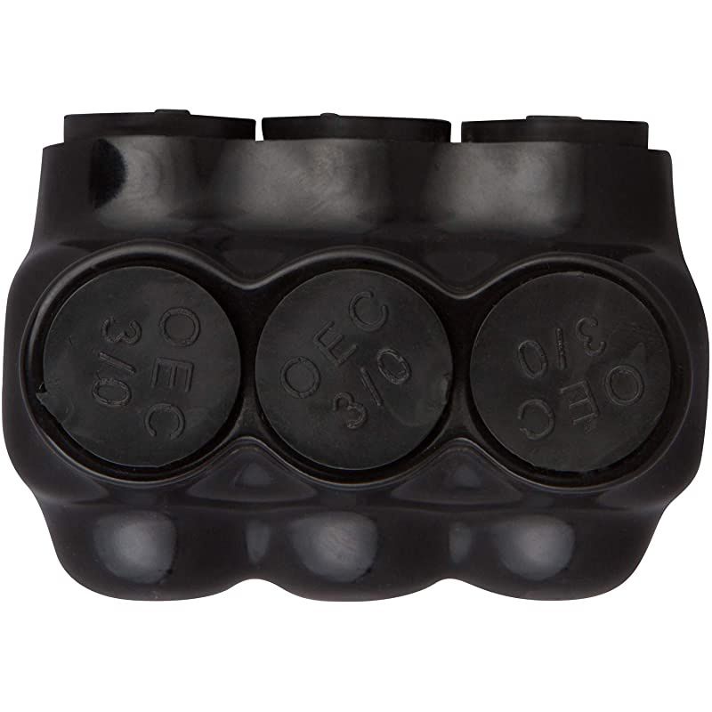Black Insulated MultiCable Connector 5 Wire Ports 414 Wire Range Slotted Allen Hex 233 L x 145 H Single Entry Small Wire Range