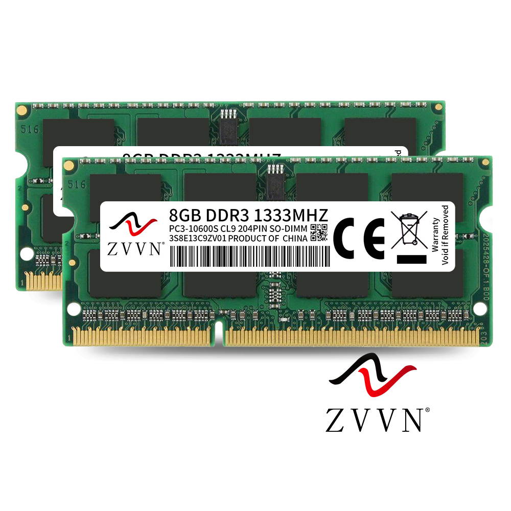 ZVVN 16GB Kit (2x 8GB) DDR3 1333 (PC3 10600) 204-Pin 1.5V SO-DIMM RAM Laptop Notebook Memory Model 3S8E13C9ZV02