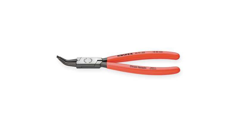 KNIPEX 44 31 J22 SBA Retaining Ring Pliers,0.078In Tip,45 Deg