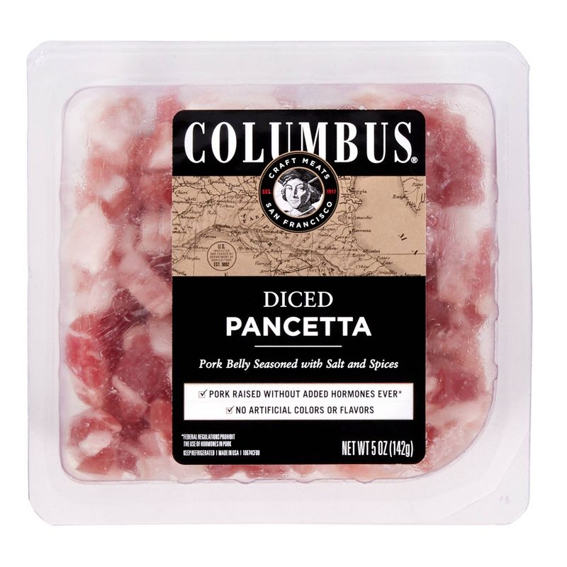 Columbus Diced Pancetta Deli Meats - 5oz