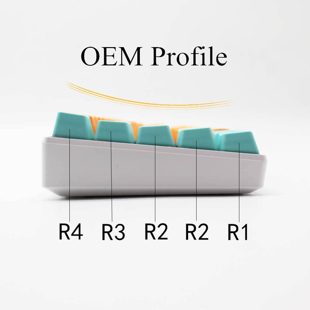 CUUWE 61 PBT Keycaps for 60 Percent Keyboard, Backlit Keycap Set for Mechanical Gaming Keyboard OEM Profile Keycaps with Key Puller for Cherry MX Switches GH60/RK61/GK61/Annie pro 2