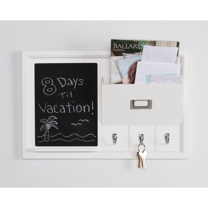 22" x 32" Cates Barn Door Wood Framed Chalkboard Rustic Brown - Kate and Laurel