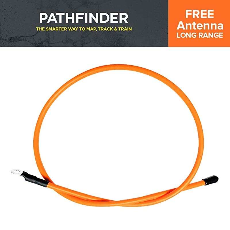 Pathfinder Dog Remote Training and GPS Tracking Collar - 9 Mile Range, Sports Upland Hunting, Waterproof Receiver, Rechargeable, Static, Audible Tone, PetsTEK Trainer Clicker - Orange Edition