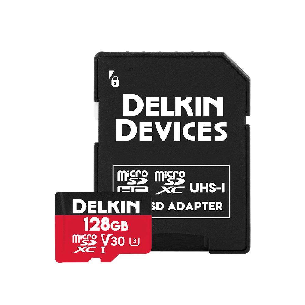 Delkin Devices 128GB Select microSDXC UHS-I (U3/V30) Memory Card (DDMSDR500128)