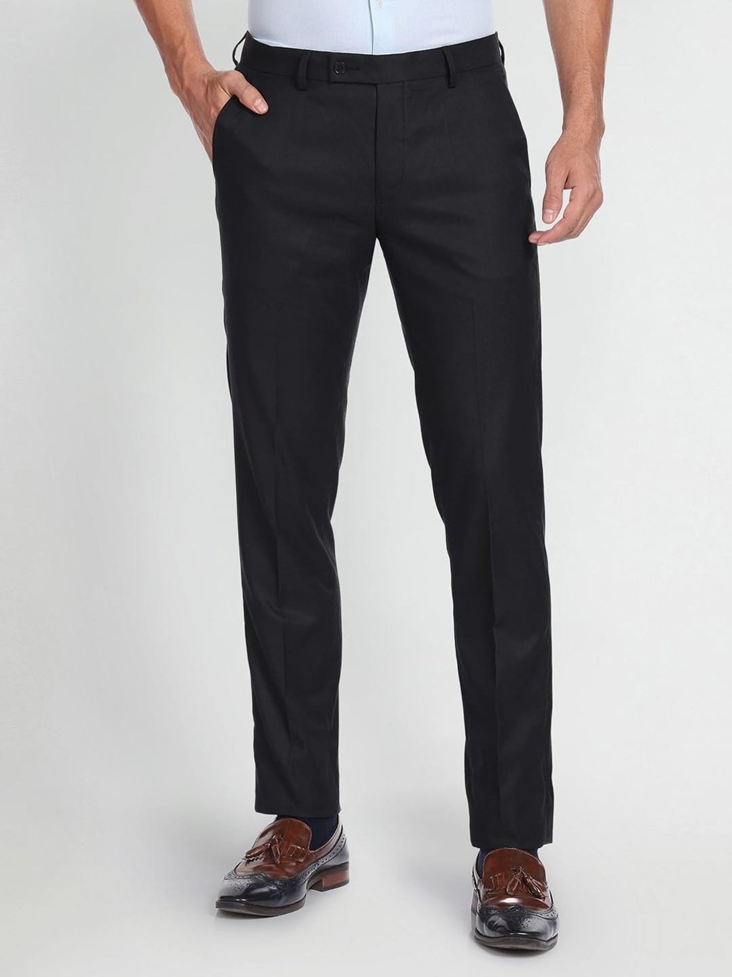 Arrow Blue Regular Fit Trousers