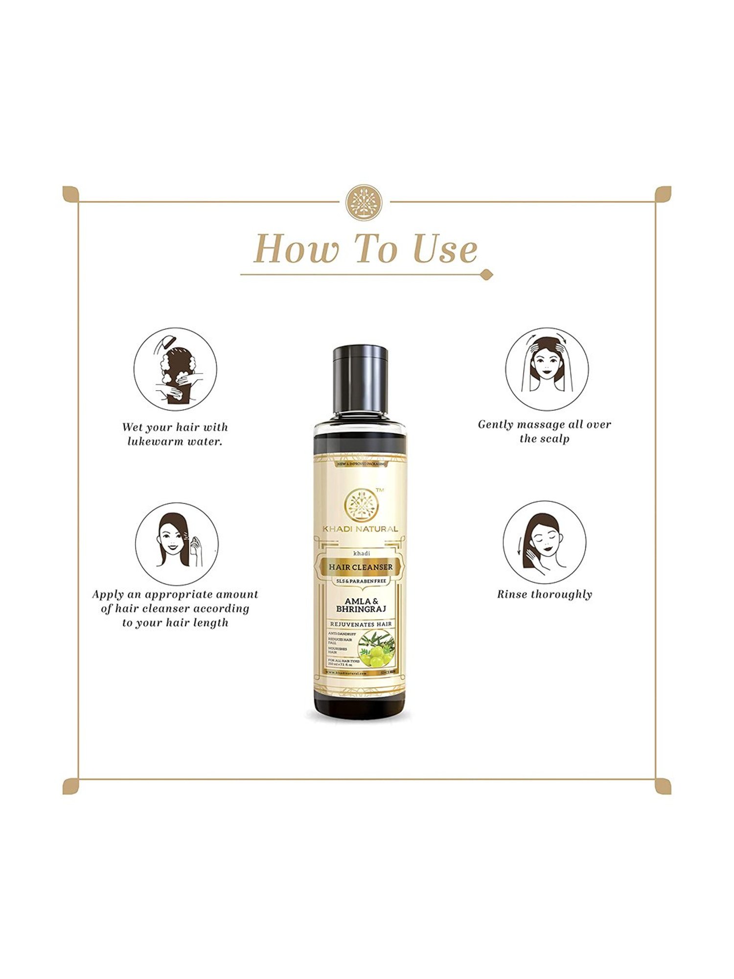 Khadi Natural Amla & Bhringraj Hair Cleanser - 210 ml