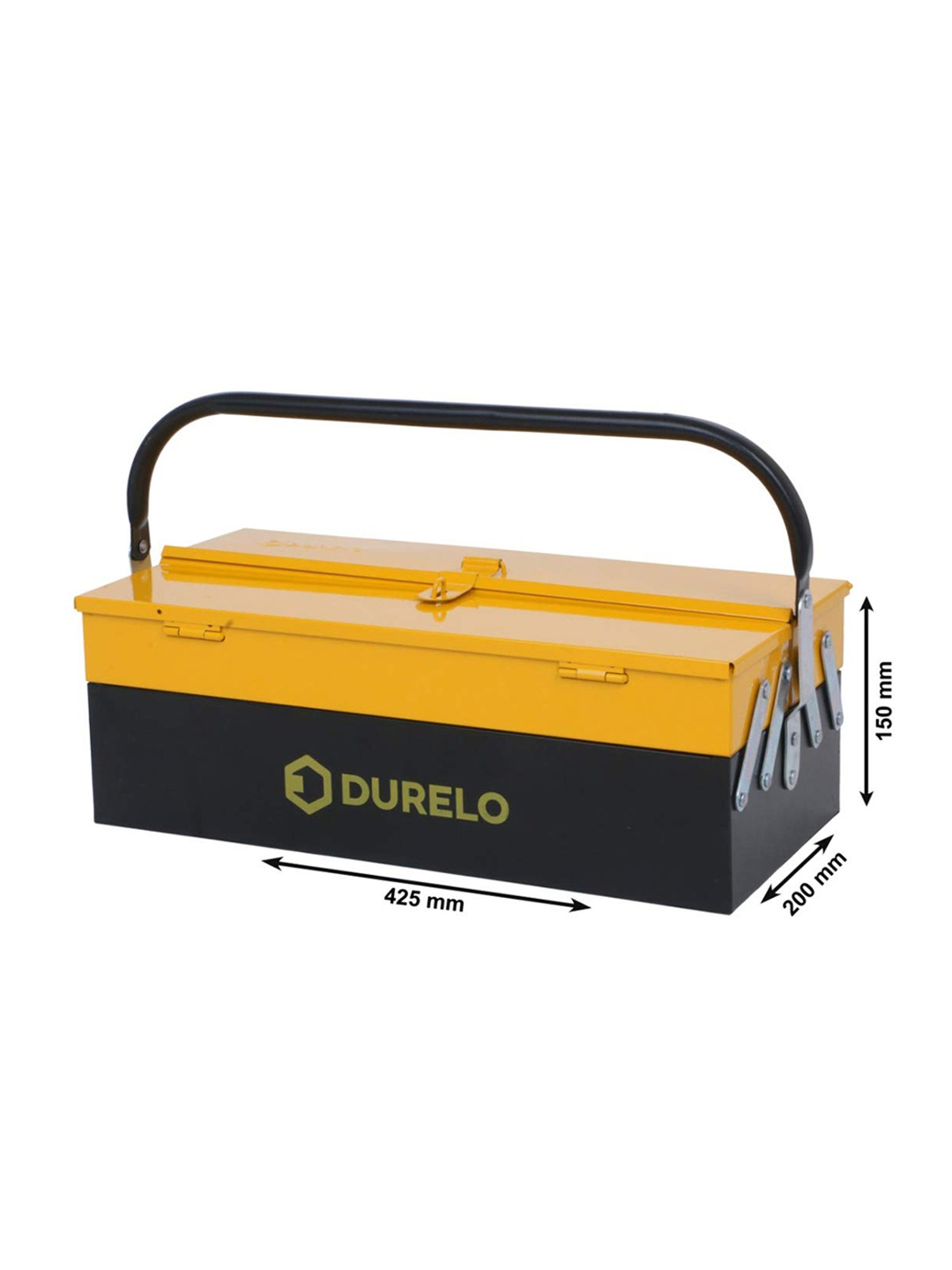 DURELO D33-17-3 Metal Tool Box (Yellow/Black)