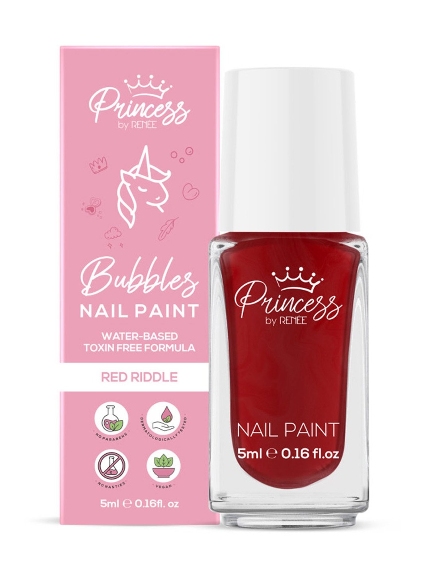 Princess By RENEE Bubbles Nail Paint Red Riddle - 5 ml