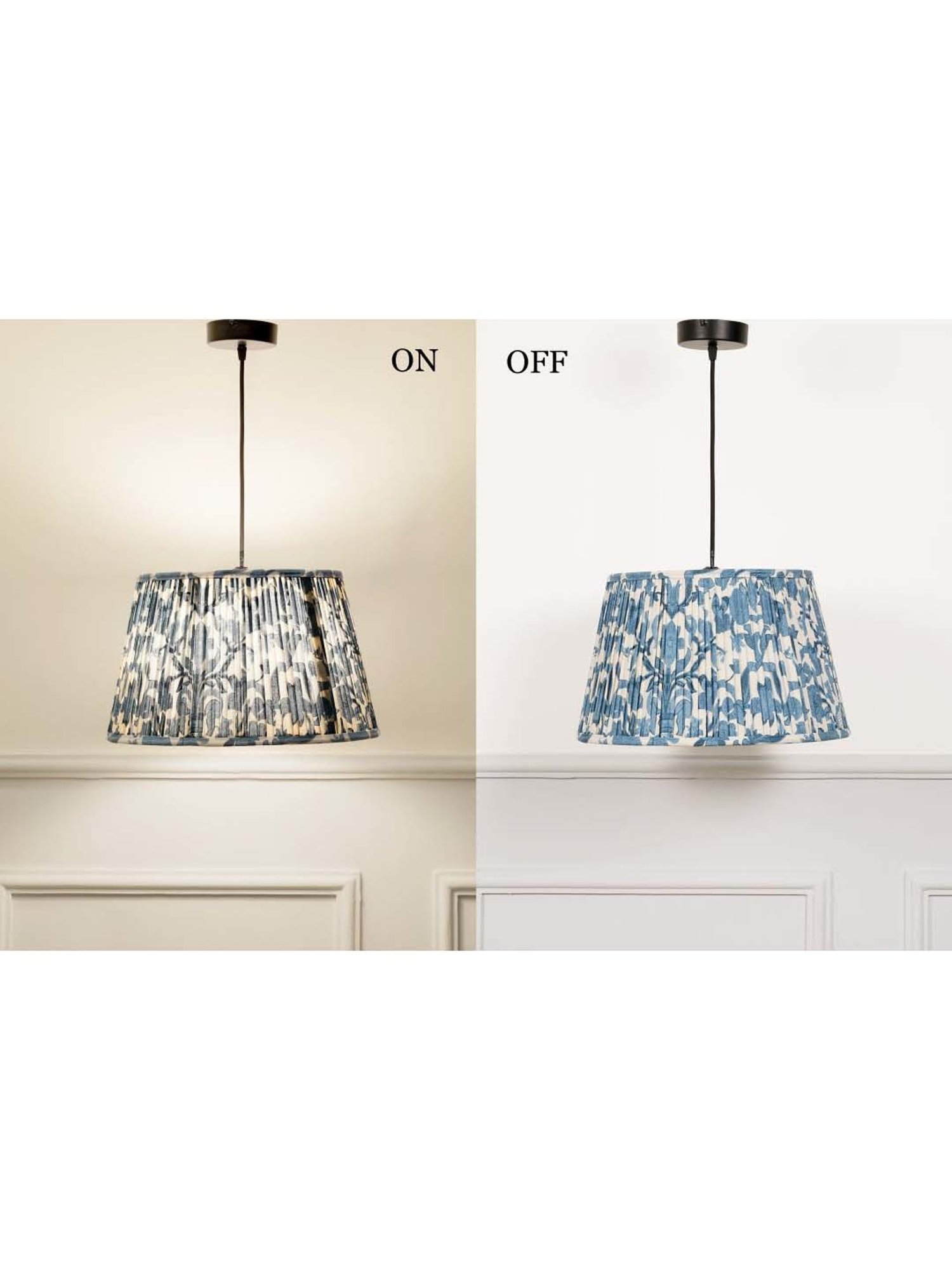 Kapoor E Illuminations Blue & Black Cotton Hand Made Pendant Light