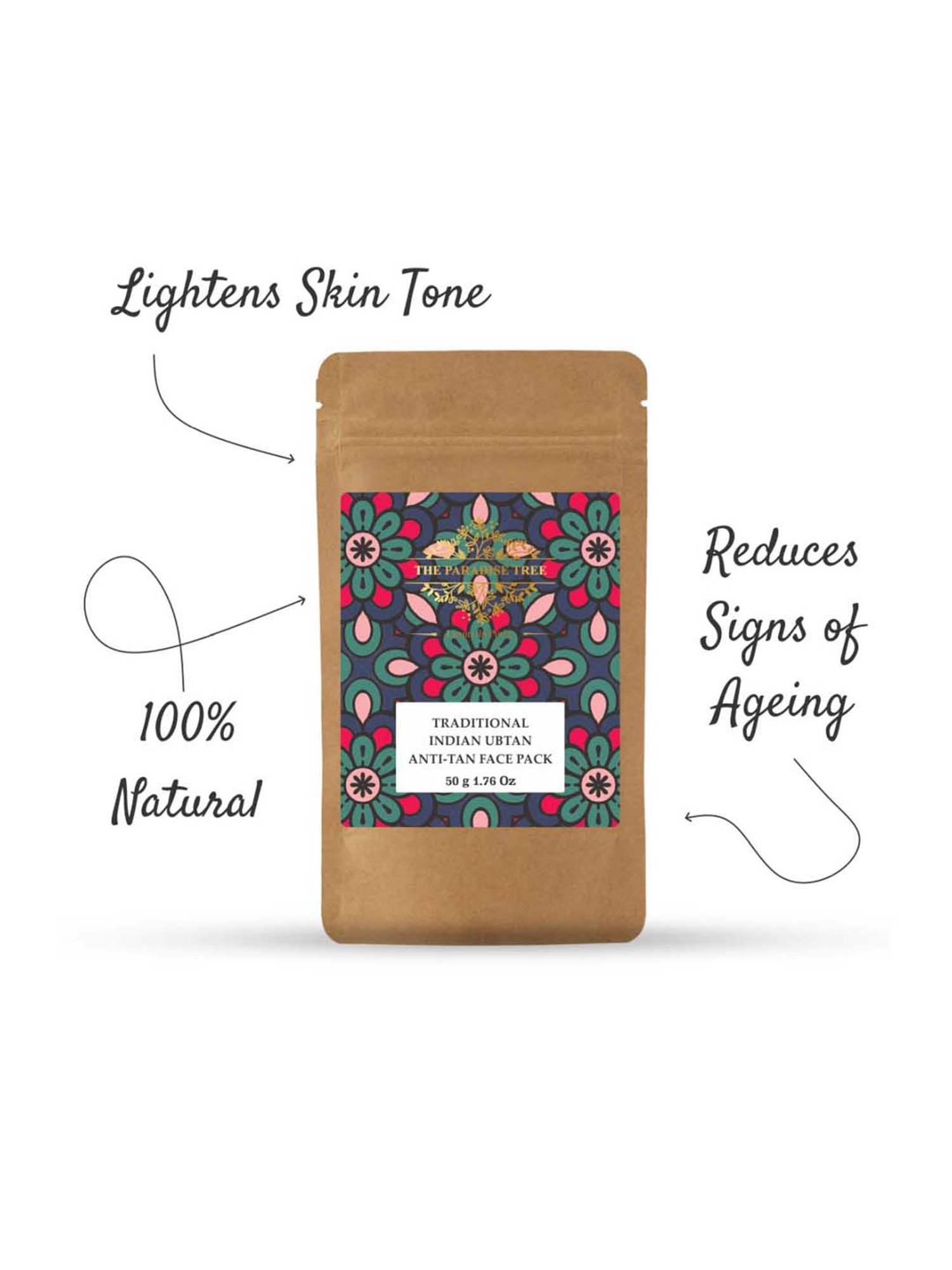 The Paradise Tree's Traditional Indian Ubtan Anti-Tan Face Pack - 50 gm